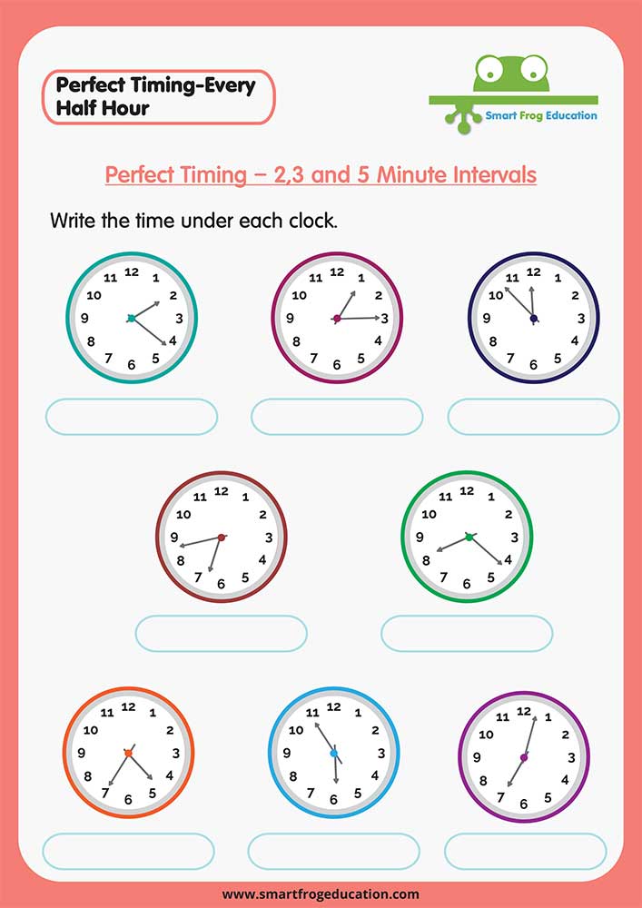 Two, Three and Five Minute Intervals - Time