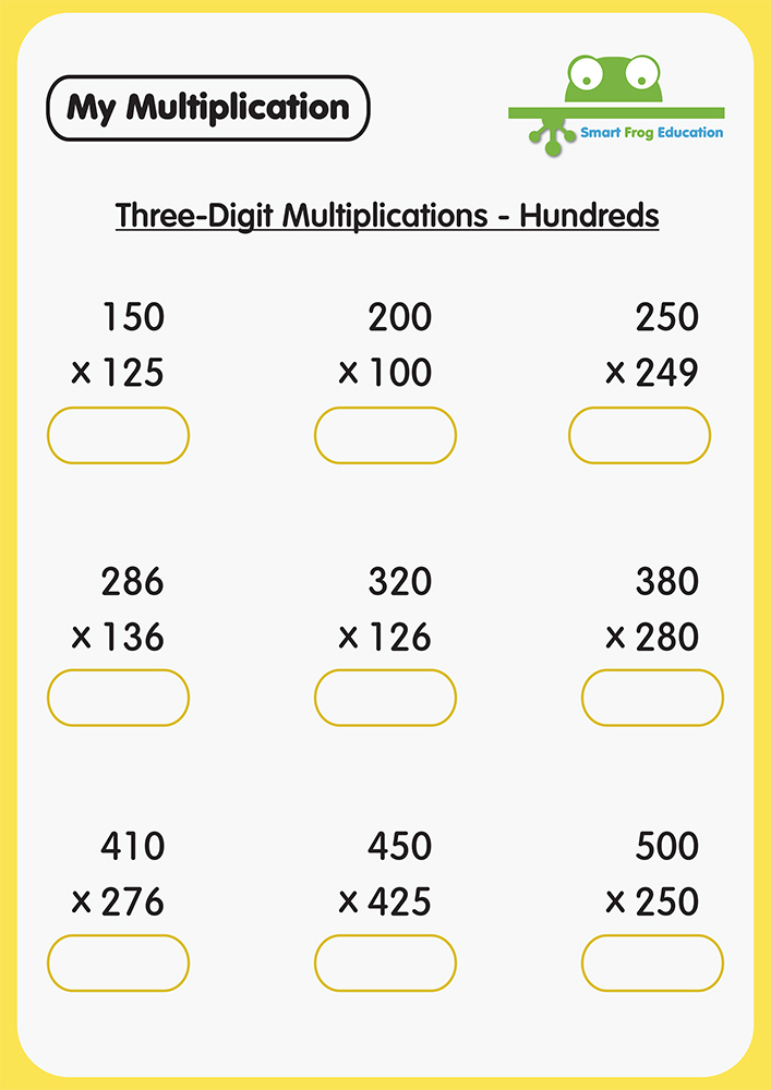 Three-Digit Multiplications - Hundreds