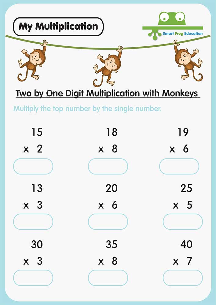Two by One Digit Multiplication with Monkeys