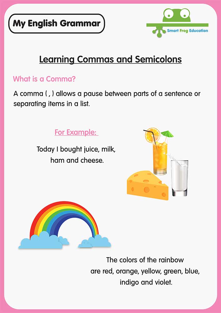 Learning Commas and Semicolons