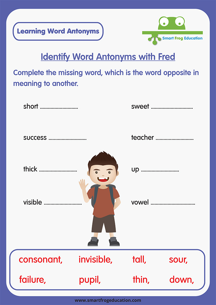 Identify Word Antonyms with Fred