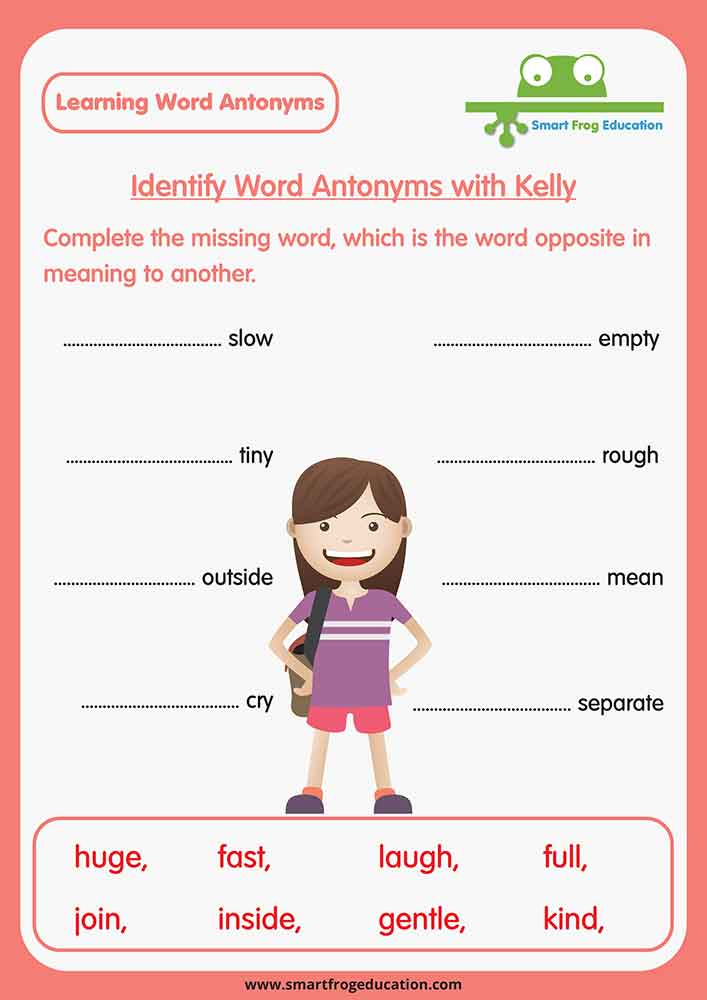 Identify Word Antonyms with Kelly