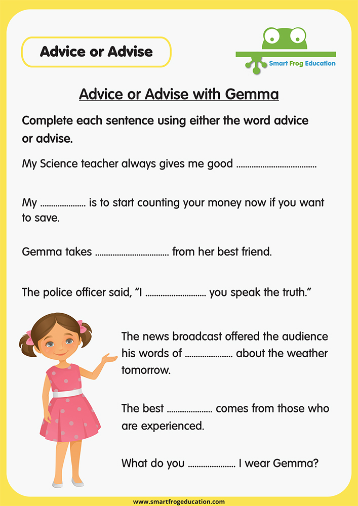 Advice or Advise with Gemma