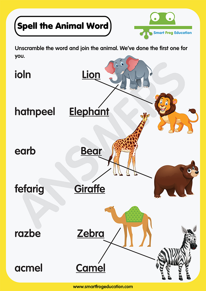 Spell the Animal Word | Smart Frog