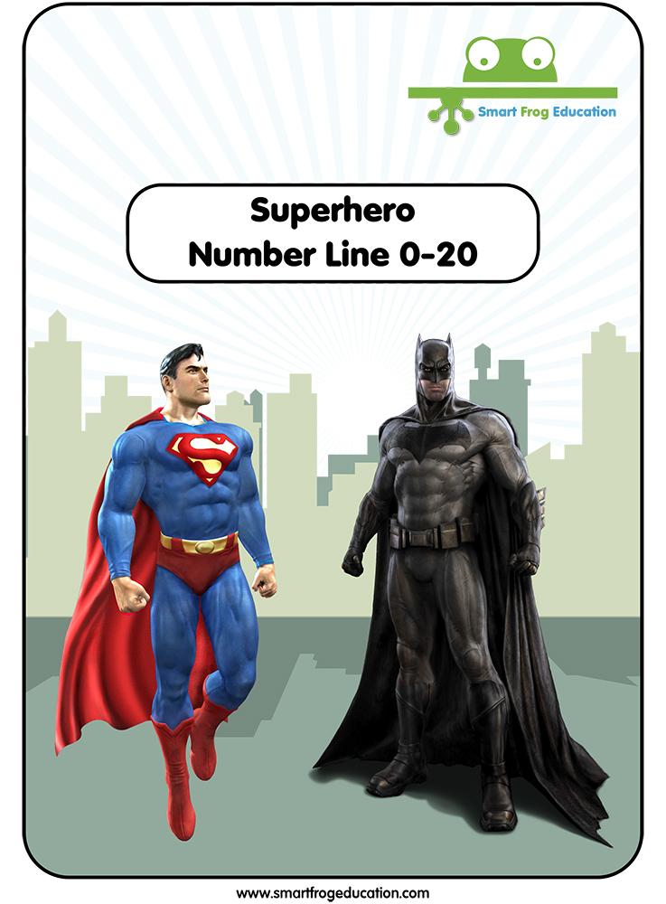 Superhero Number Line 0-20